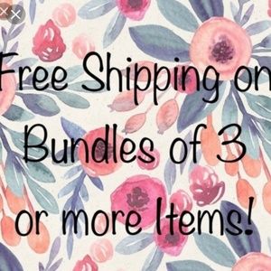 Free Shipping on Bundles of 3 Items or More!